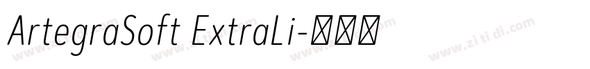ArtegraSoft ExtraLi字体转换